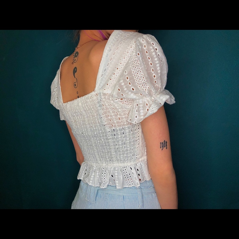 white croptop